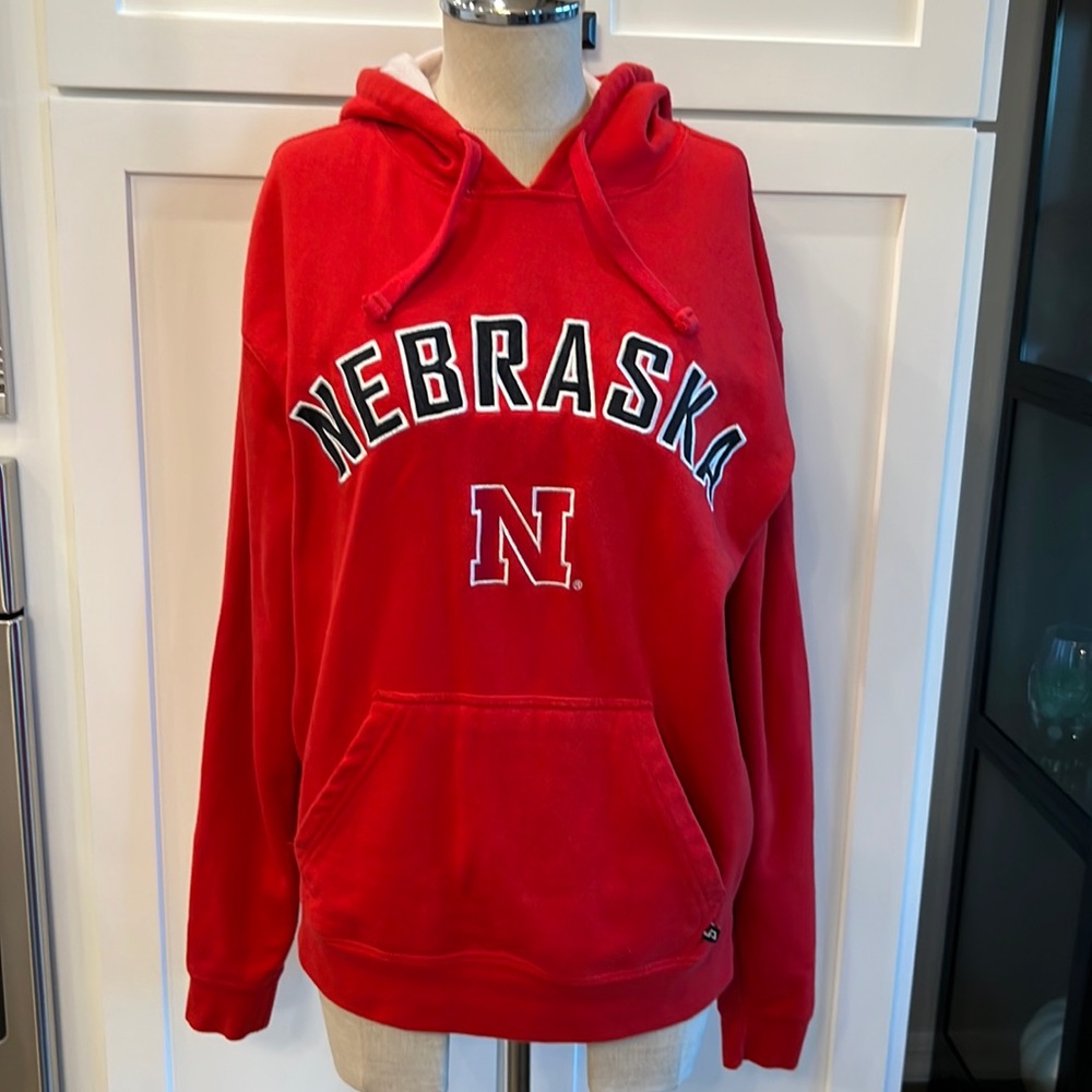 Nebraska Embroidered Hoodie SZ Medium